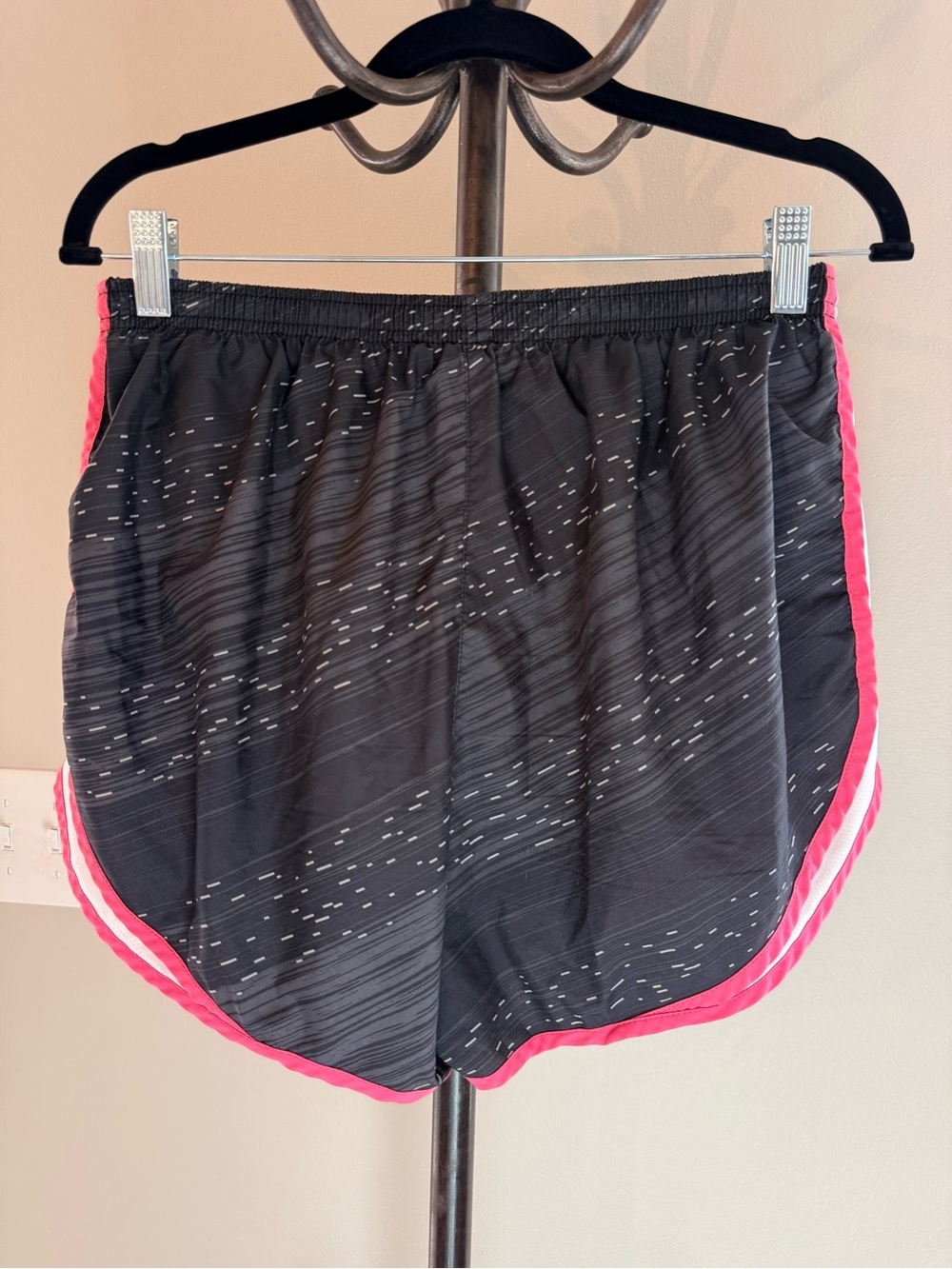 Nike Women’s Black Shorts with Pink Trim - Picture 2 of 3